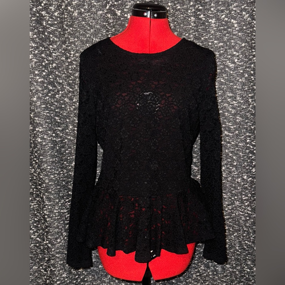 Joseph Ribkoff lace Peplum top